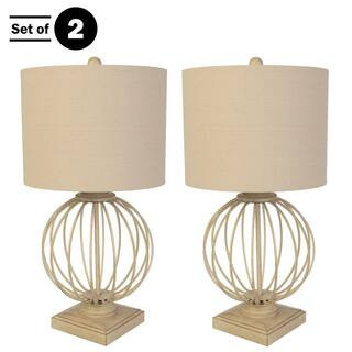 Modern Table Lamps with USB Charging Ports and LED Bulbs, Set of 2 | The Home Depot