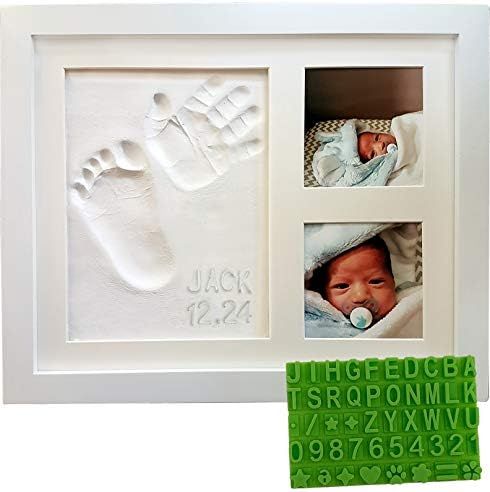 Amazon.com : Baby Handprint & Footprint Keepsake Photo Frame Kit - Personzalize it w/ Free Stenci... | Amazon (US)