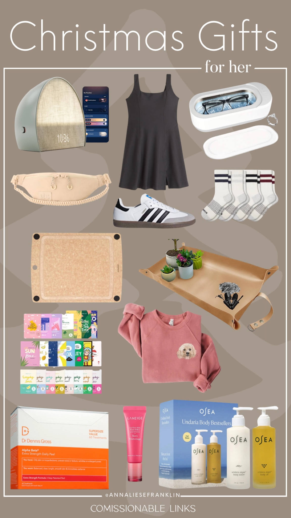 My christmas wishlist •Christmas gift ideas for her • beauty gifts • skincare gifts • Stay at home mom outfit • personalized embroidered dog sweatshirt • alarm clock • sonic jewelry cleaner • 

#LTKGiftGuide #LTKBeauty #LTKHoliday