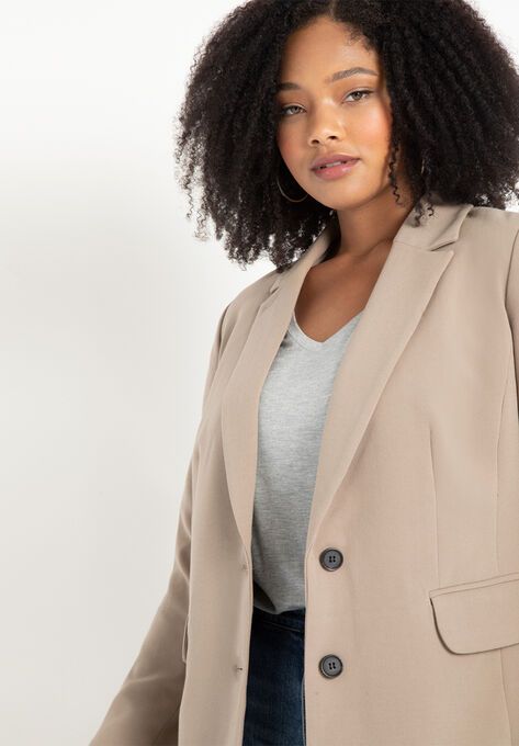 The 365 Suit Long Tailored Blazer | Eloquii