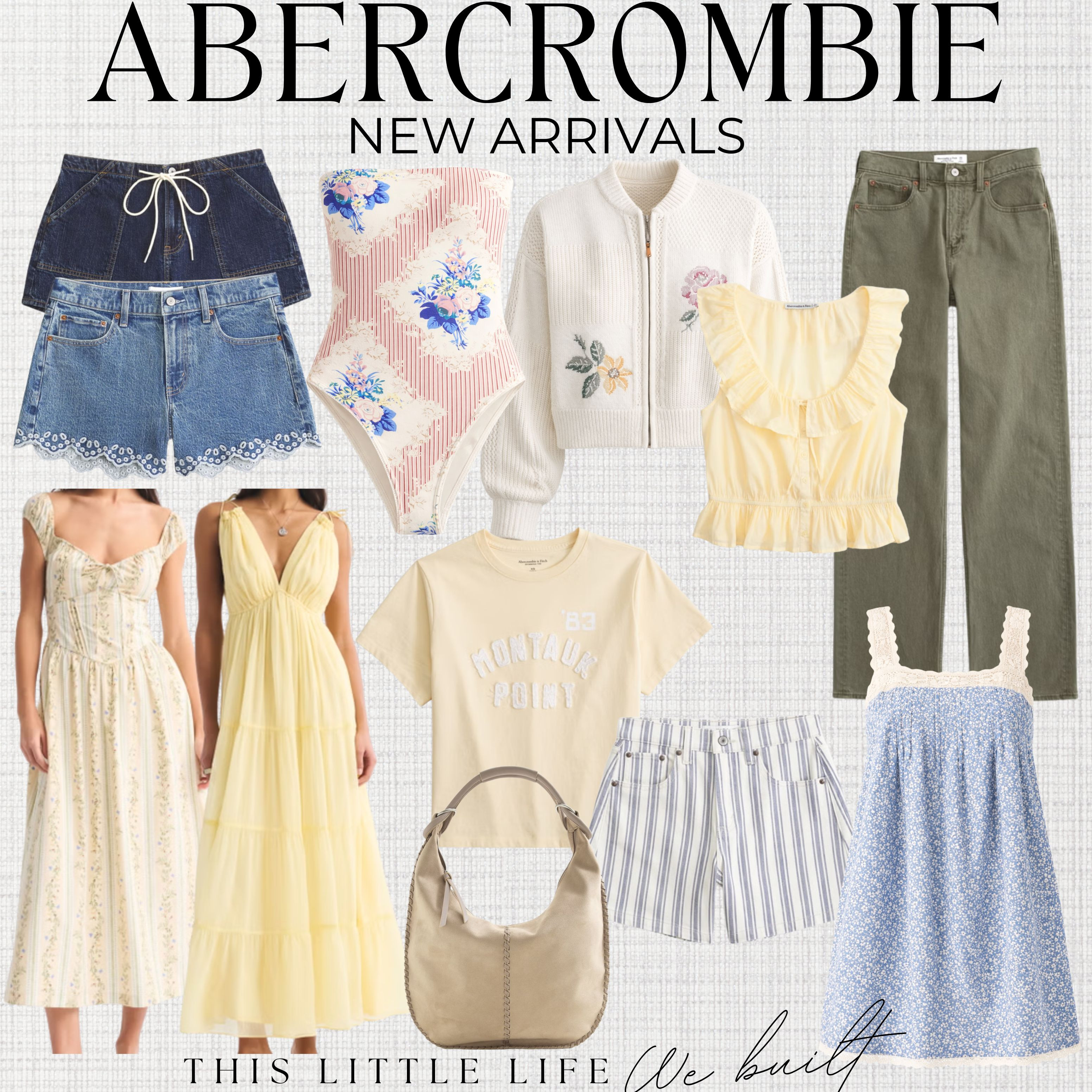 Spring Outfits and Accessories from Abercrombie!
Abercrombie Spring / Abercrombie Denim / Lightweight Knit Sweaters / Flowy Midi Dresses / Linen Button-Up Shirts / Neutral Blazers / Wide-Leg Pants / Cropped Cardigans / Floral Dresses / Ribbed Tank Tops / Denim Jackets / Soft Pastel Tops / White Jeans / Relaxed Jumpsuits / Ballet Flats / Loafers & Mules / Neutral Sneakers / Strappy Sandals / Woven Handbags / Straw Totes / Crossbody Bags / Layered Gold Jewelry / Delicate Necklaces / Statement Earrings / Silk Hair Scarves / Oversized Sunglasses / Lightweight Spring Jackets 

 #LTKootd #LTKSeasonal