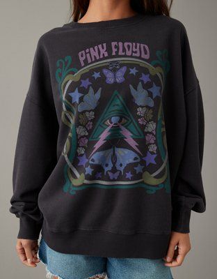 AE Oversized Pink Floyd Graphic Sweatshirt | American Eagle Outfitters (US & CA)