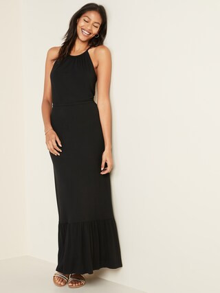Fit & Flare Jersey-Knit Maxi Dress for Women | Old Navy (US)