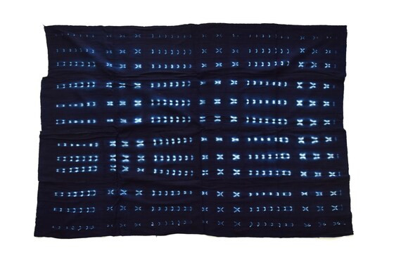 Authentic African Mud Cloth Indigo Fabric Deep Indigo Mud - Etsy | Etsy (US)