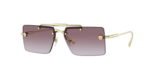 Versace VE2245 10028H 60MM Gold/Violet Gradient Rectangular Sunglasses for Women +Bundle with Accessory Eyewear Kit | Amazon (US)
