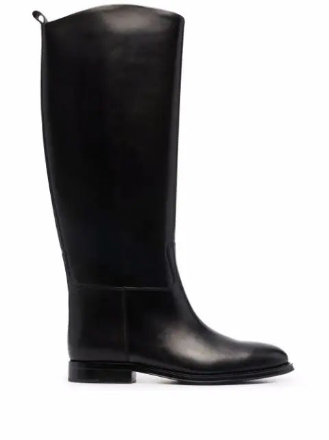 knee-length leather boots | Farfetch (UK)