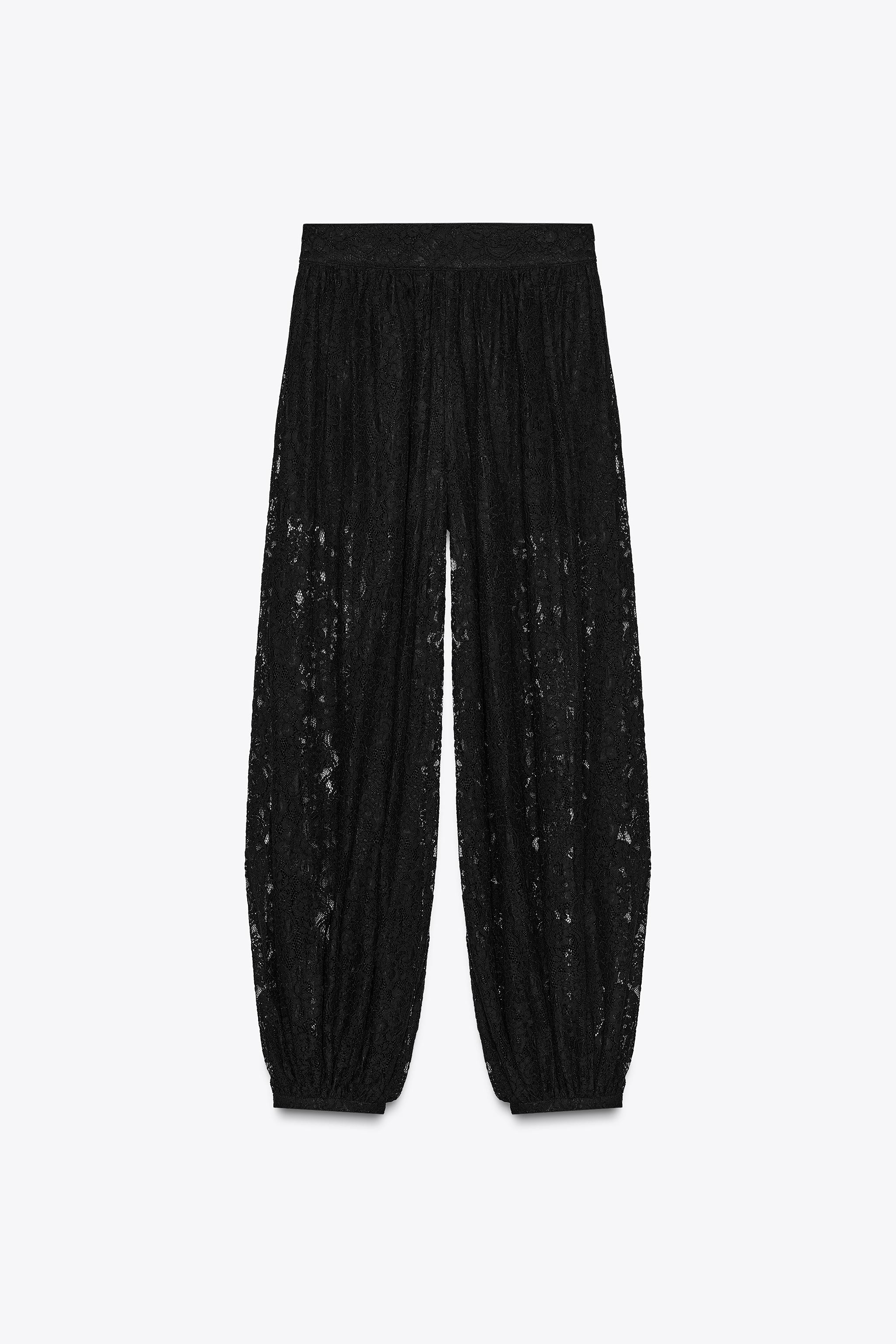 ZW COLLECTION LACE BALLOON PANTS | Zara US