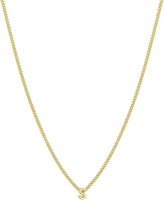 gorjana - Wilder Mini Alphabet Necklace - 18k Gold-Plated or Silver-Plated Brass - Personalized I... | Amazon (US)