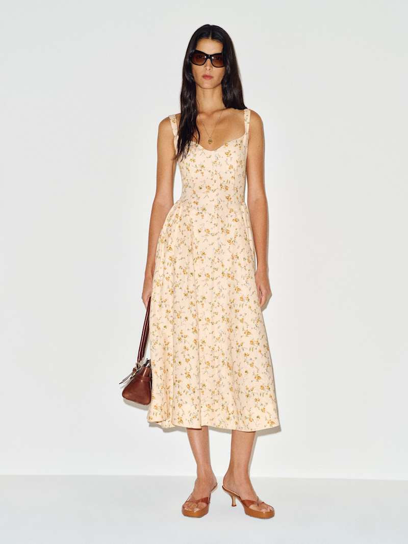 Reformation Birdie Linen Dress Ivory 8 | Reformation (Global)