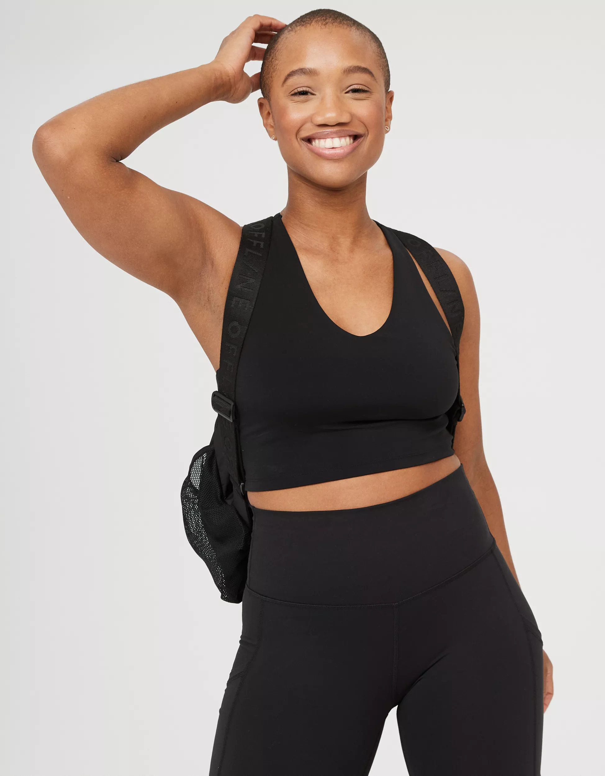 OFFLINE By Aerie Real Me Racerback Longline Sports Bra | Aerie