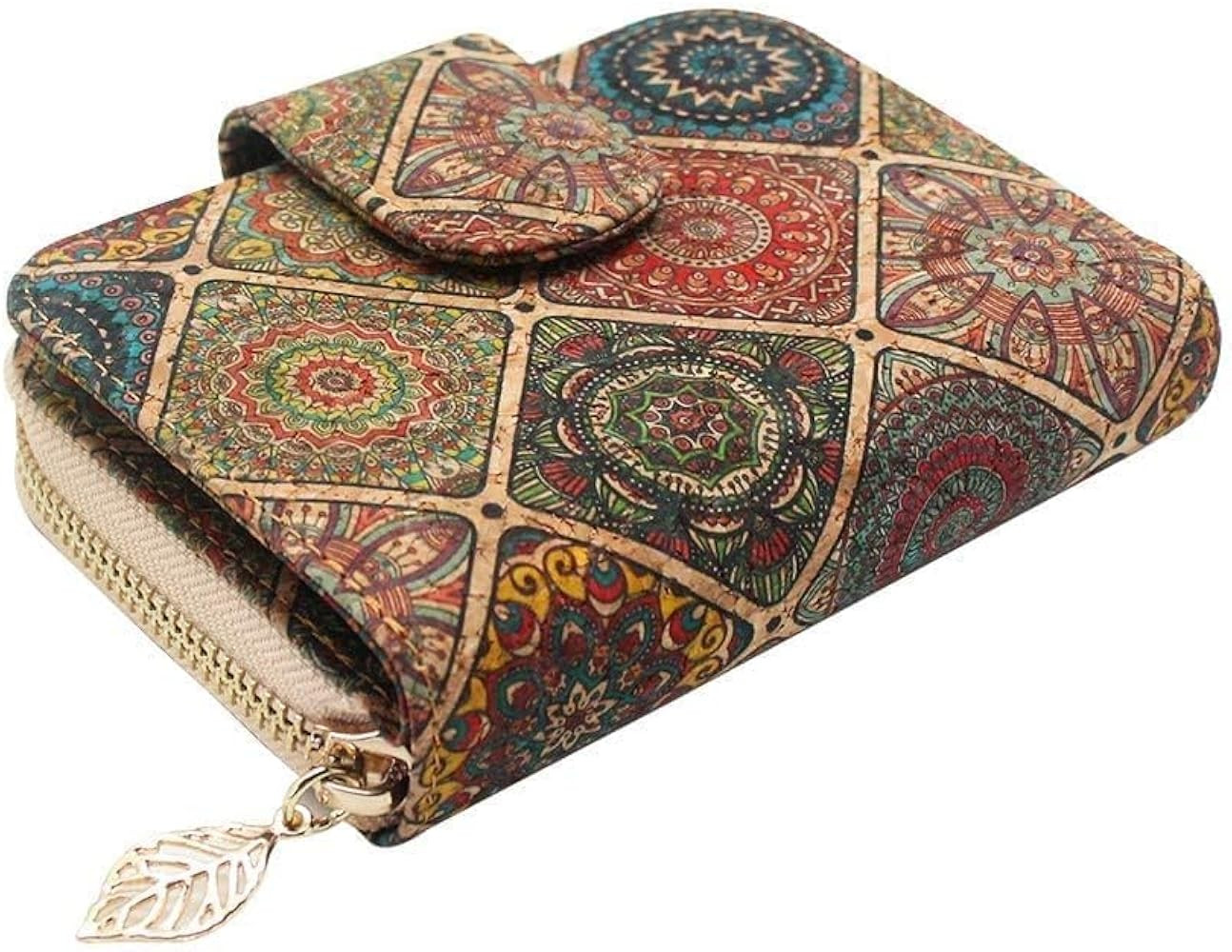 boshiho Vegan Cork Wallet, Women’s Purse Slim Zipper Design with Card Holder Coin Pocket Purse ... | Amazon (US)