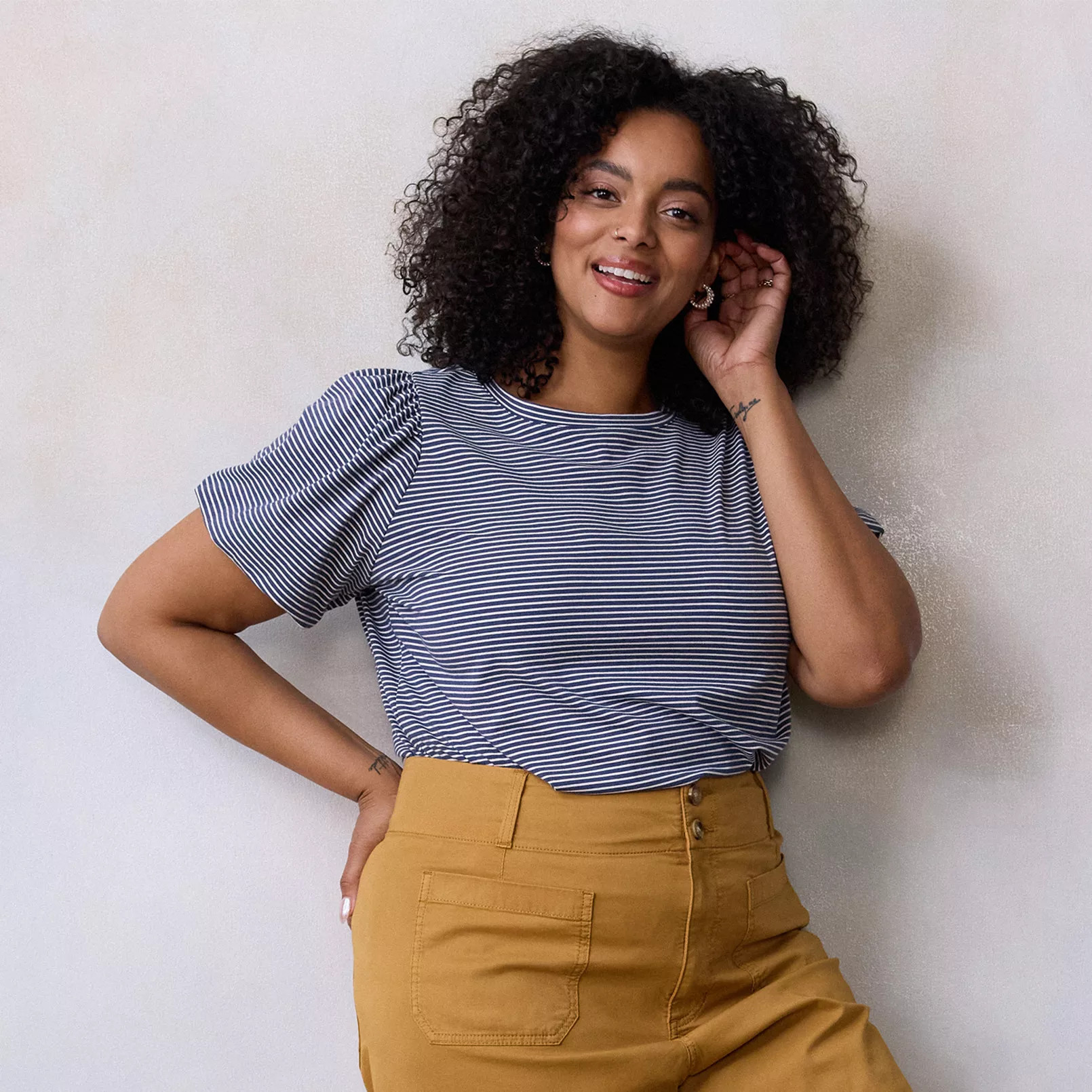 Plus Size LC Lauren Conrad Bubble Sleeve Tee | Kohl's