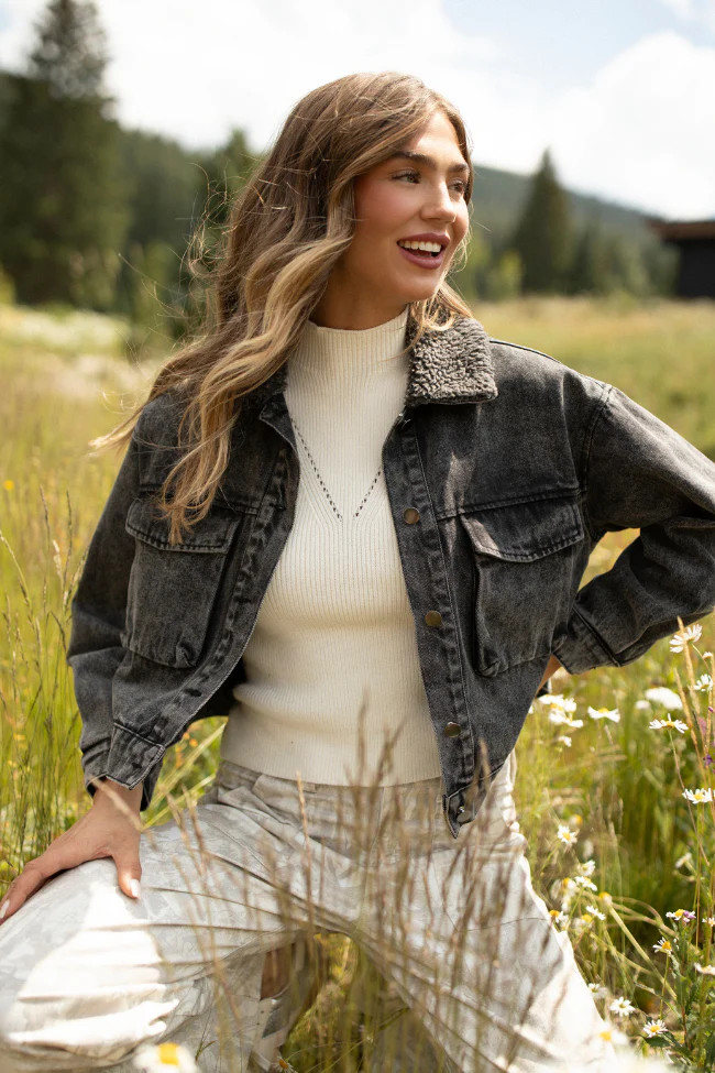 Farrah Ivory Mock Neck Sweater Tank | Pink Lily