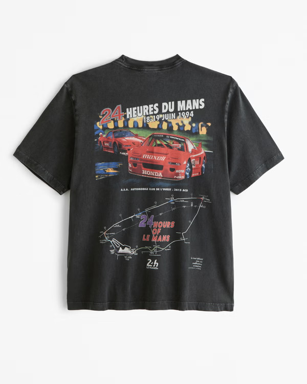 Men's 24 Hours of Le Mans Vintage-Inspired Graphic Tee | Men's Tops | Abercrombie.com | Abercrombie & Fitch (US)