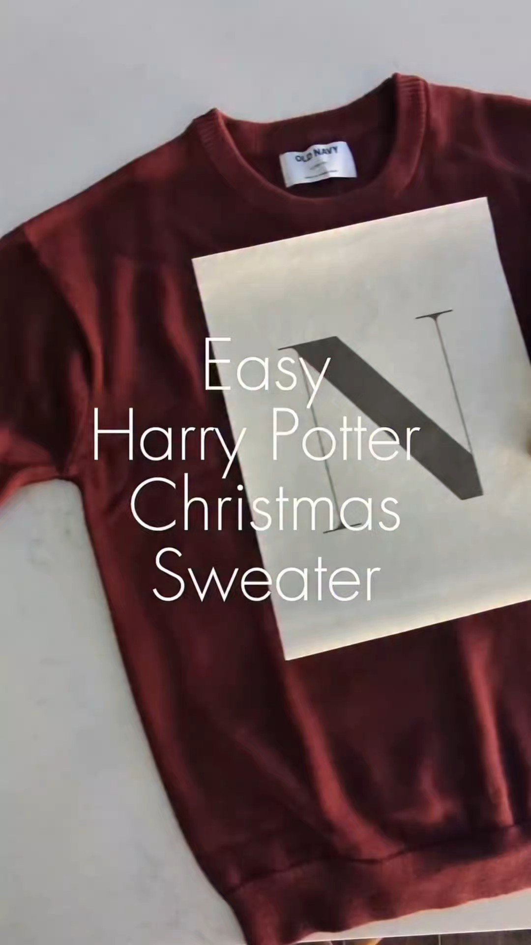 Diy Harry Potter Christmas sweaters. Washaway stabilizer paper. Knit cotton sweater from Old Navy. Large needle. Gold thread from Michaels. Canva font: Troye Serif. #Christmas #Harrypotter #DIY

#LTKHoliday #LTKKids #LTKSeasonal