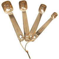 Creative Coop Just A Pinch brass measuring spoons set of 4