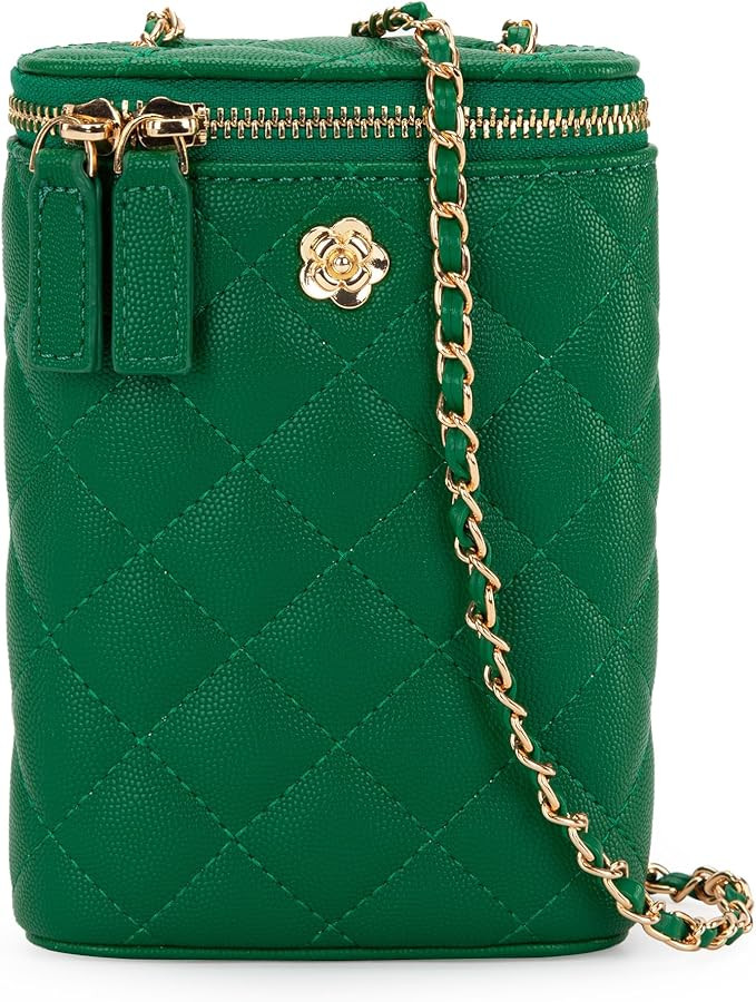 Montana West Small Crossbody Cell Phone Purse for Women Soft Chain Quilted Cellphone Wallet Bag | Amazon (US)