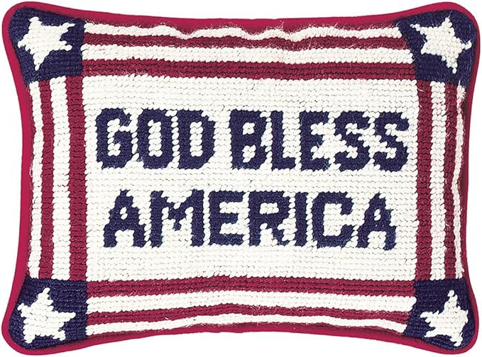 C&F Home 6.5" x 9" Patriotic God Bless America Needlepoint Small/Petite Accent Throw Pillow Ameri... | Amazon (US)