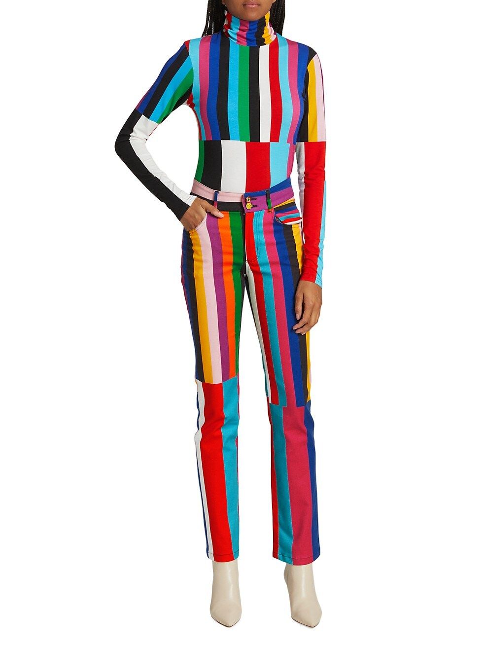 Look Mom Signal Stripe Cotton-Blend Turtleneck Sweater | Saks Fifth Avenue (UK)