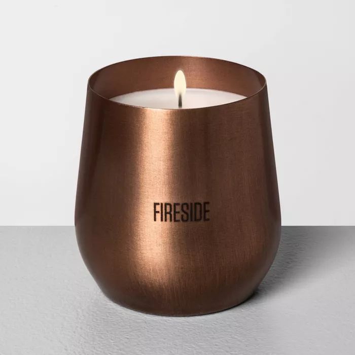 12.3oz Seasonal Copper Candle Fireside - Hearth & Hand™ with Magnolia | Target