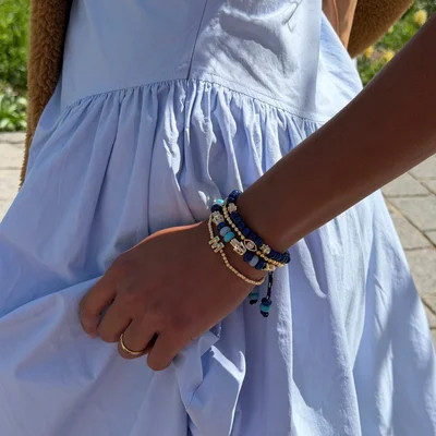 Bubble Letter Pisa Bracelet - Initial Pisa Bracelet | BaubleBar