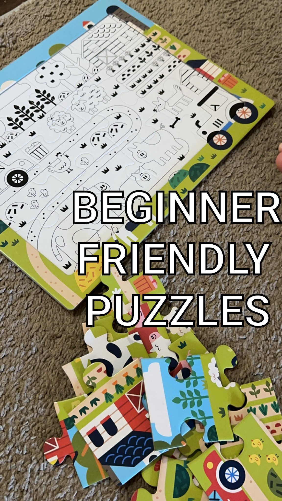 The BEST puzzles for toddlers just learning how to do them. 
The black outline helps put the picture together without totally giving it away. My son LOVES these!! 

#LTKBaby #LTKKids #LTKFamily