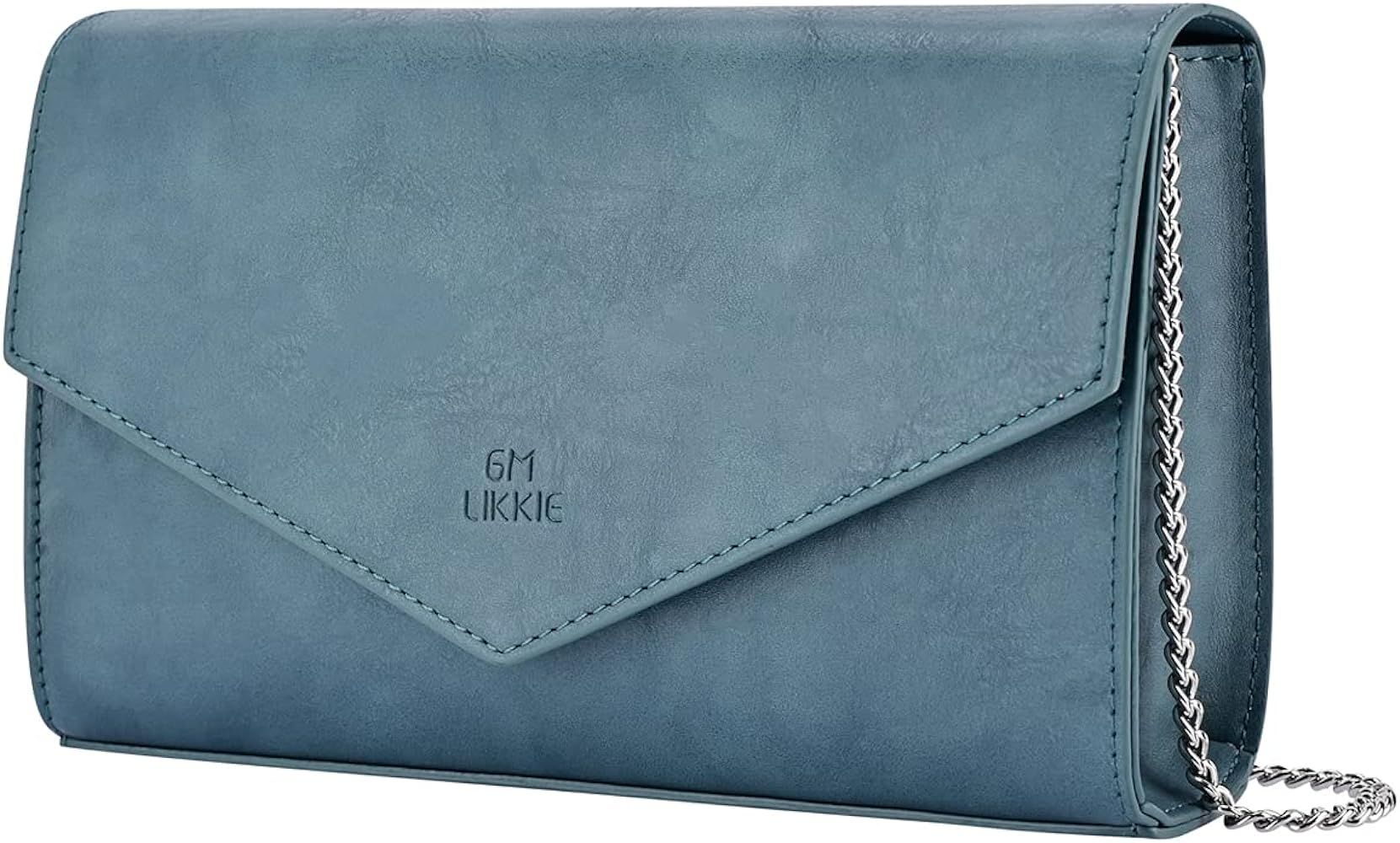 GM LIKKIE Clutch Purse for Women, Evening Envelope Clutch Bag, Crossbody Foldover PU Leather Shou... | Amazon (US)
