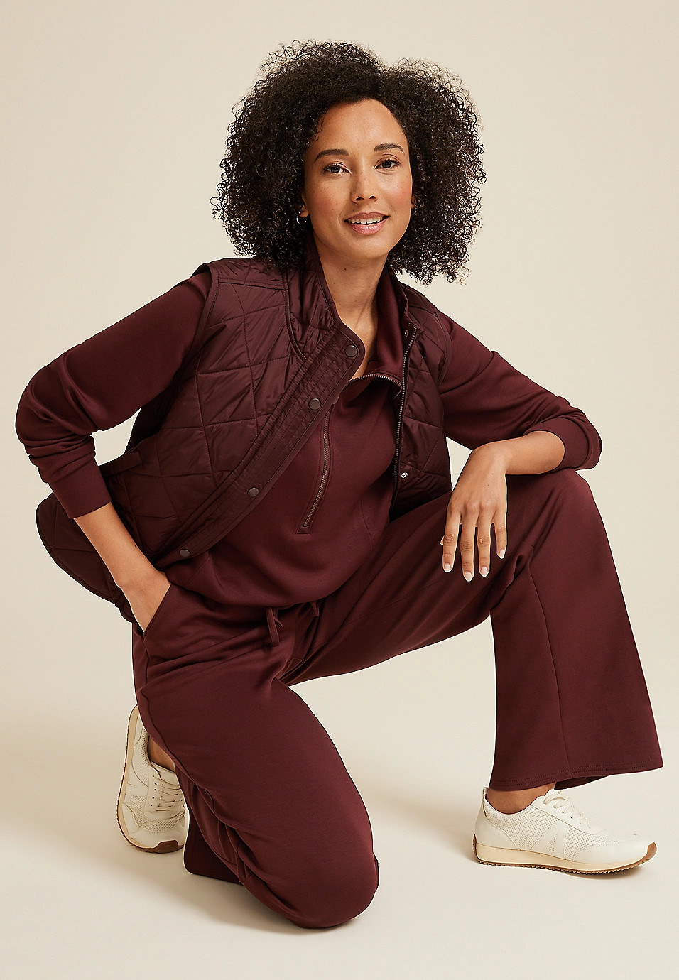 Scuba Wide Leg Sweatpant | Maurices