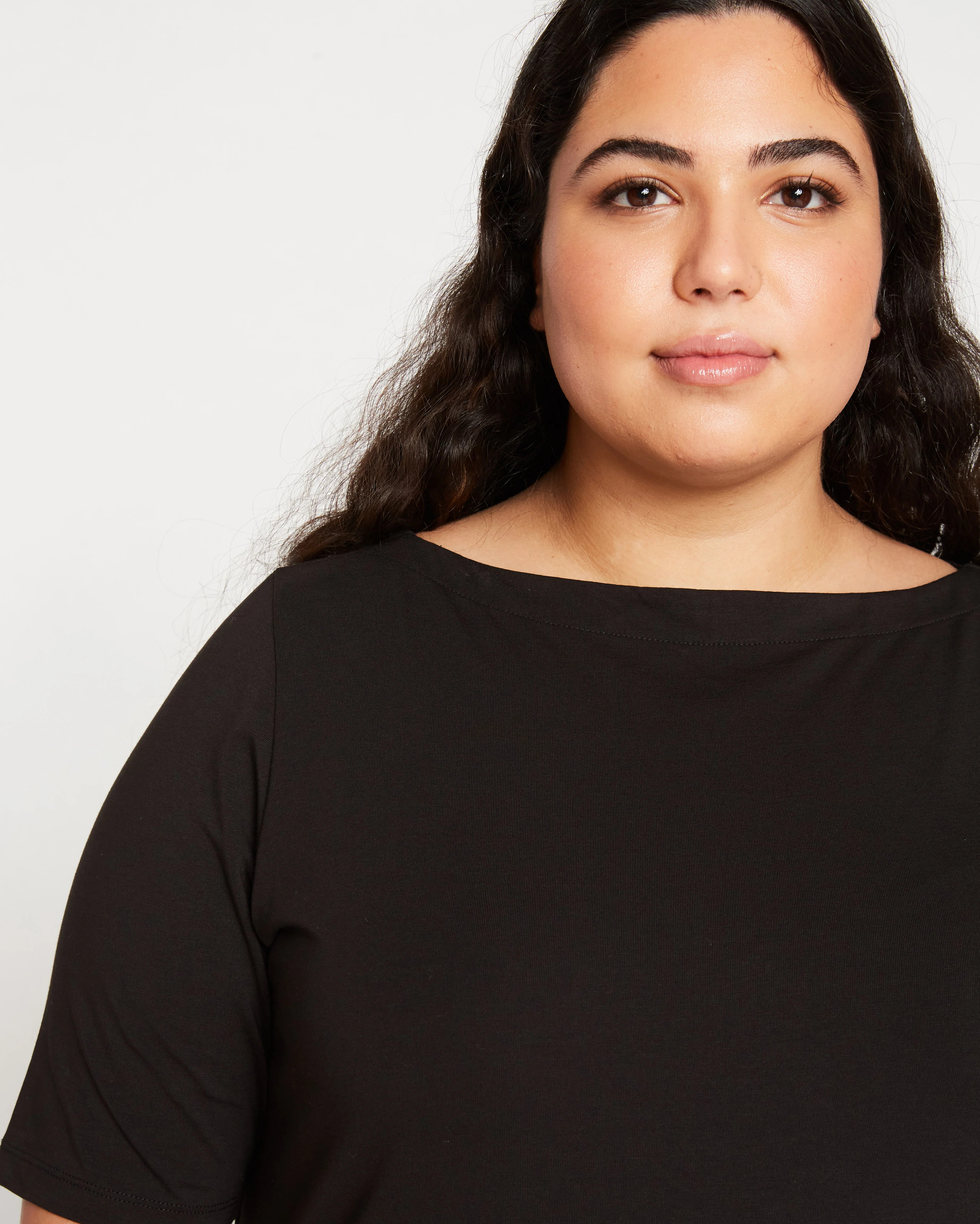 Bella Boatneck Tee - Black | Universal Standard