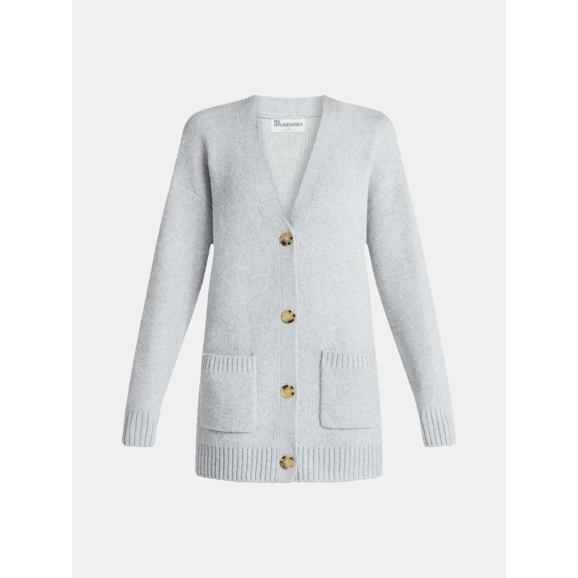 No Boundaries Button-Front Grandpa Cardigan, Women's | Walmart (US)