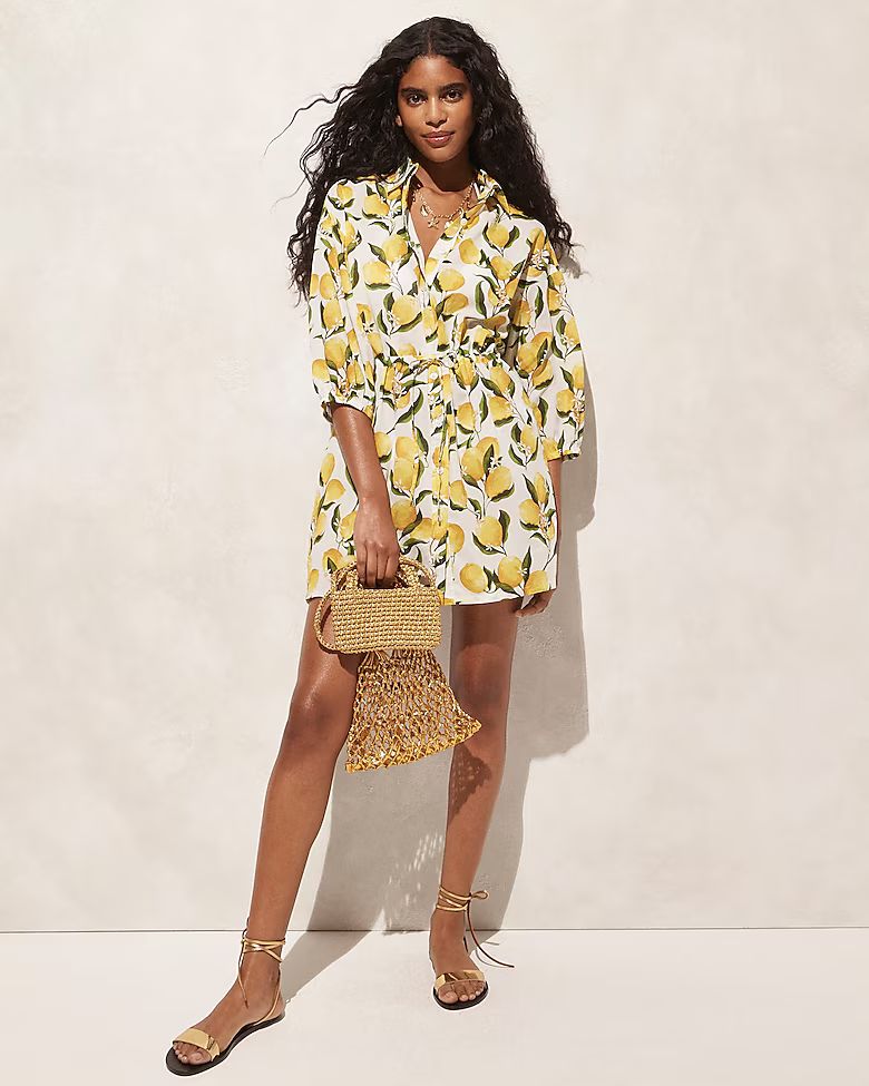 Cinched shirtdress in limoncello | J.Crew US