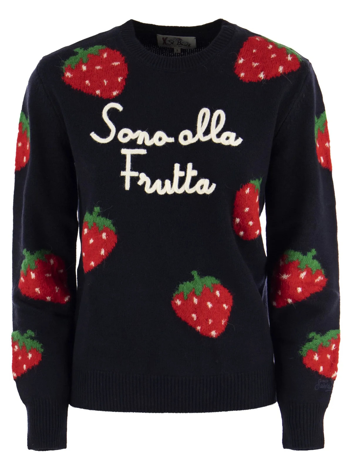 Mc2 Saint Barth Strawberries Intarsia Knit Crewneck Jumper | Cettire Global