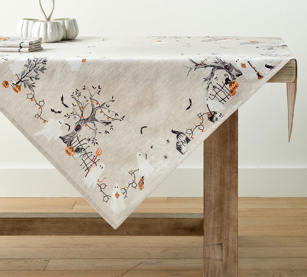 Scary Squad Organic Cotton Table Throw | Pottery Barn (US)