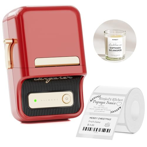 NIIMBOT B21 Label Printer,Bluetooth Thermal Label Maker,Ideal for Home Organization,Business,Ofice,50x30mm Labels,230Pcs(Red) | Amazon (US)