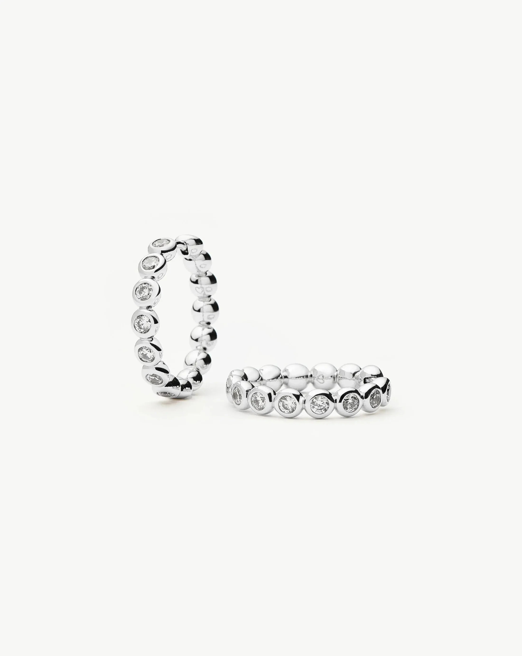 Tennis Classic Silver Hoop Earrings | Missoma UK | Missoma UK