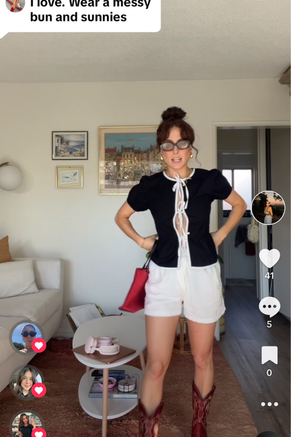 Black and white bow tie prairie top