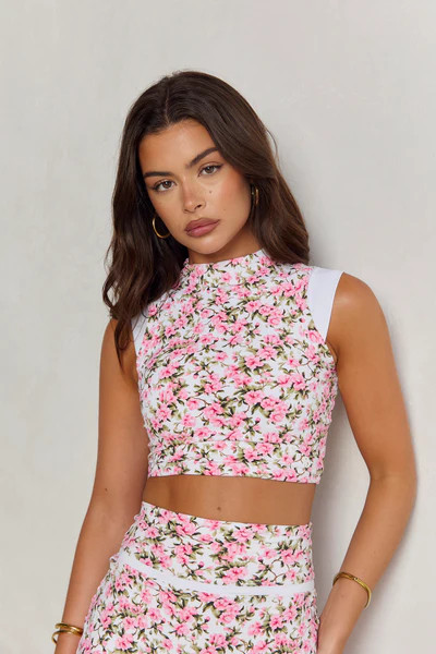 Astoria LUXE BALANCE Mockneck Sports Crop - Fleur | astoria activewear