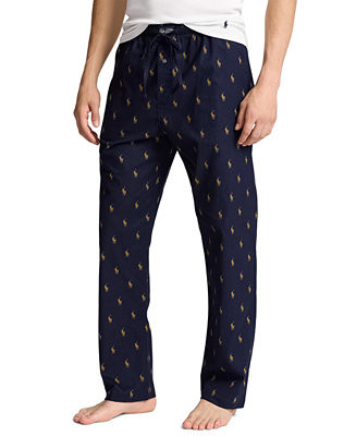 Men's Flannel Pony-Print Pajama Pants | Macy's
