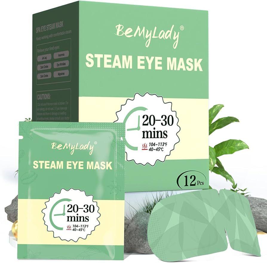 BeMyLady Steam Eye Mask for Dry Eyes, Disposable Heated Eye Mask,Warm Eye Compress for Dark Circl... | Amazon (US)