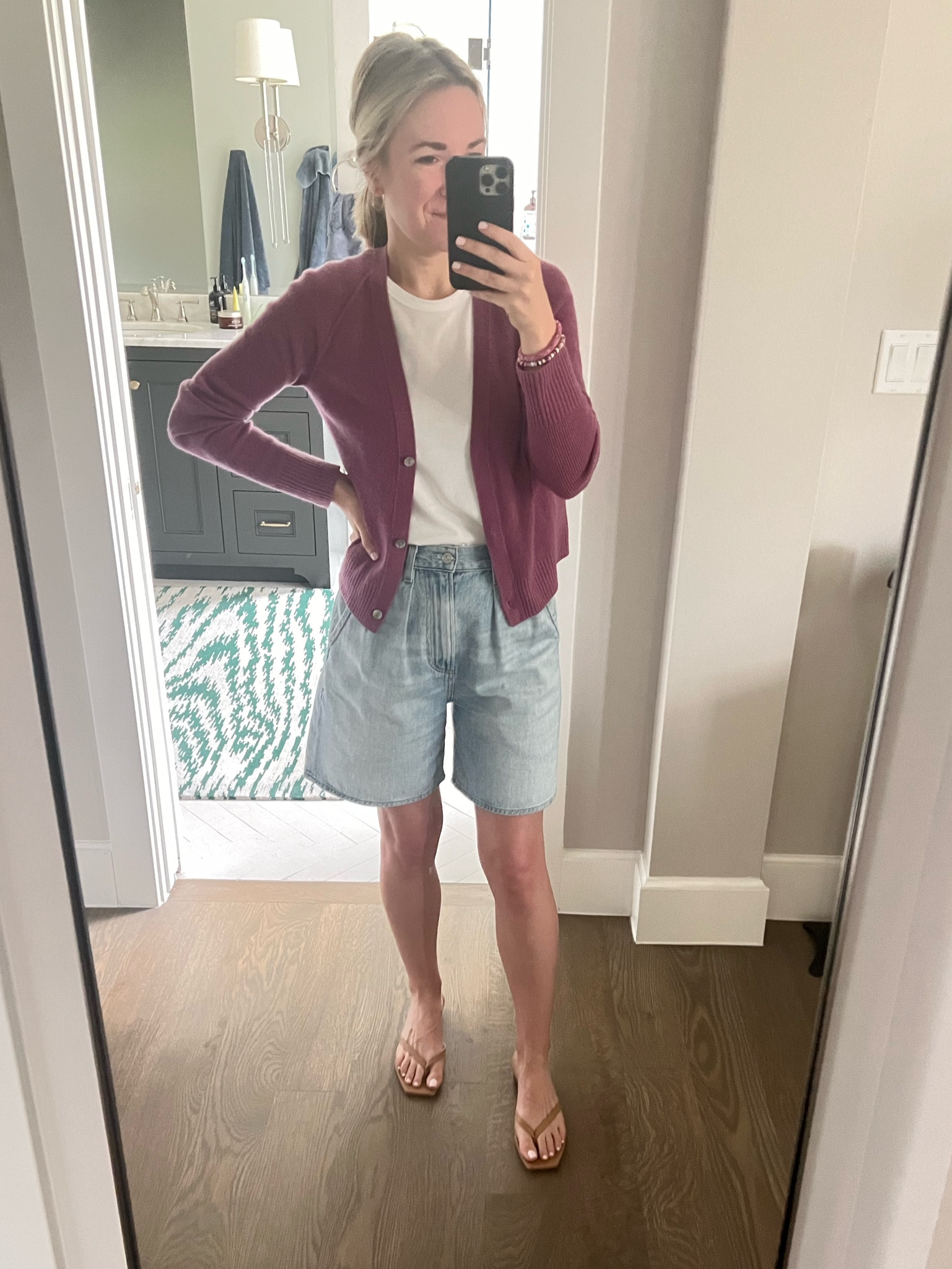 Love the soft denim of these comfy summer Bermuda shorts. Paired with a few classic pieces to tone done the “trendy” feel of them. I think it worked!

These shorts are a few years old but thankfully the brand redesigned them this season. Love the drawstring and flat front!

#LTKStyleTip #LTKShoeCrush