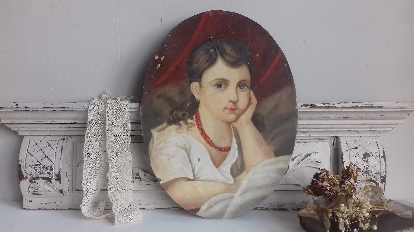 Read the full title
    Medallion portrait of a girl signed and dated 1868 | Etsy (US)