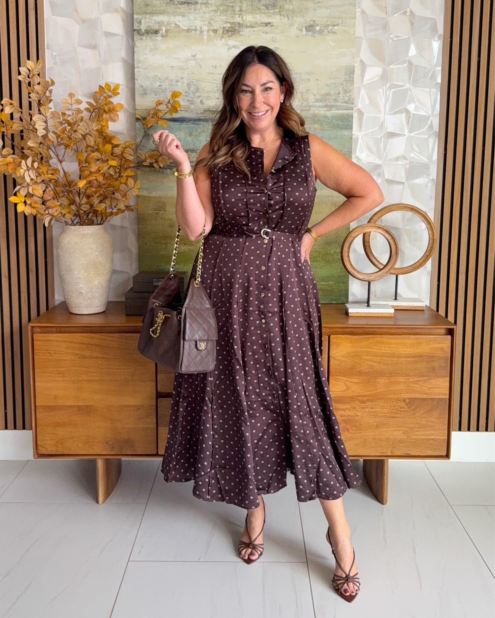 Ann Taylor Geo Print Flare Midi Dress Fall Event Dress | Wearing tts, L

#LTKOver40 #LTKMidsize #LTKWorkwear