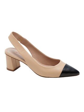 Low Block-Heel Slingback Pump | Banana Republic (US)