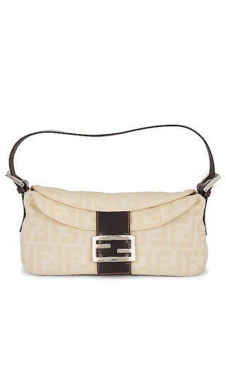 Fendi Zucca Mama Baguette Shoulder Bag in Beige | Revolve Clothing (Global)