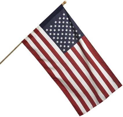 Valley Forge American Flag Kit 2.5' x 4' Polycotton SENTINEL 100% Made in U.S.A. 5' Wood Pole and... | Amazon (US)