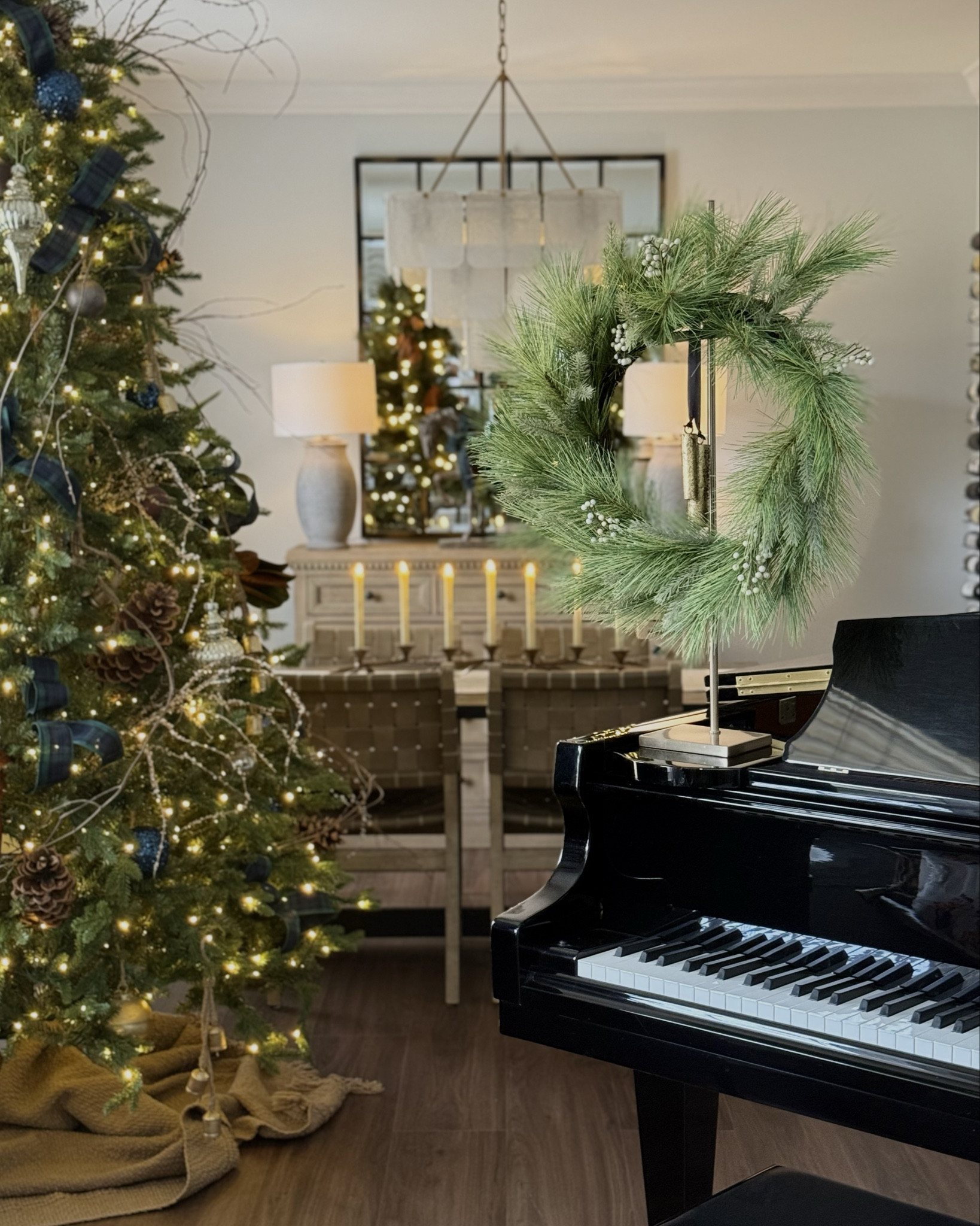 My tree decorated for Christmas 2025. 

#LTKHoliday #LTKHome #LTKSeasonal