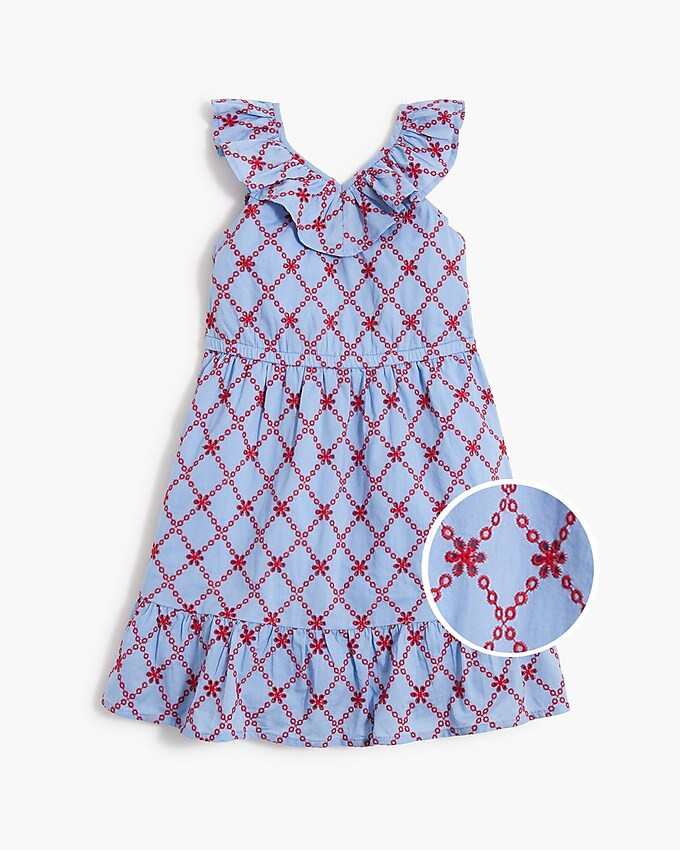 Girls' ruffle eyelet dress | J.Crew Factory
