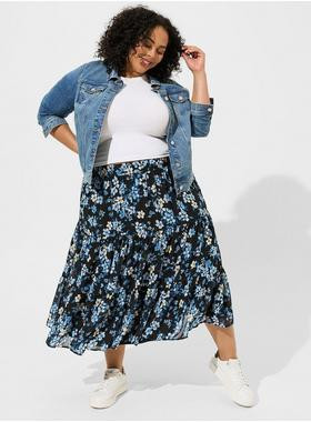 Tea Length Chiffon Tiered Skirt | Torrid (US & Canada)