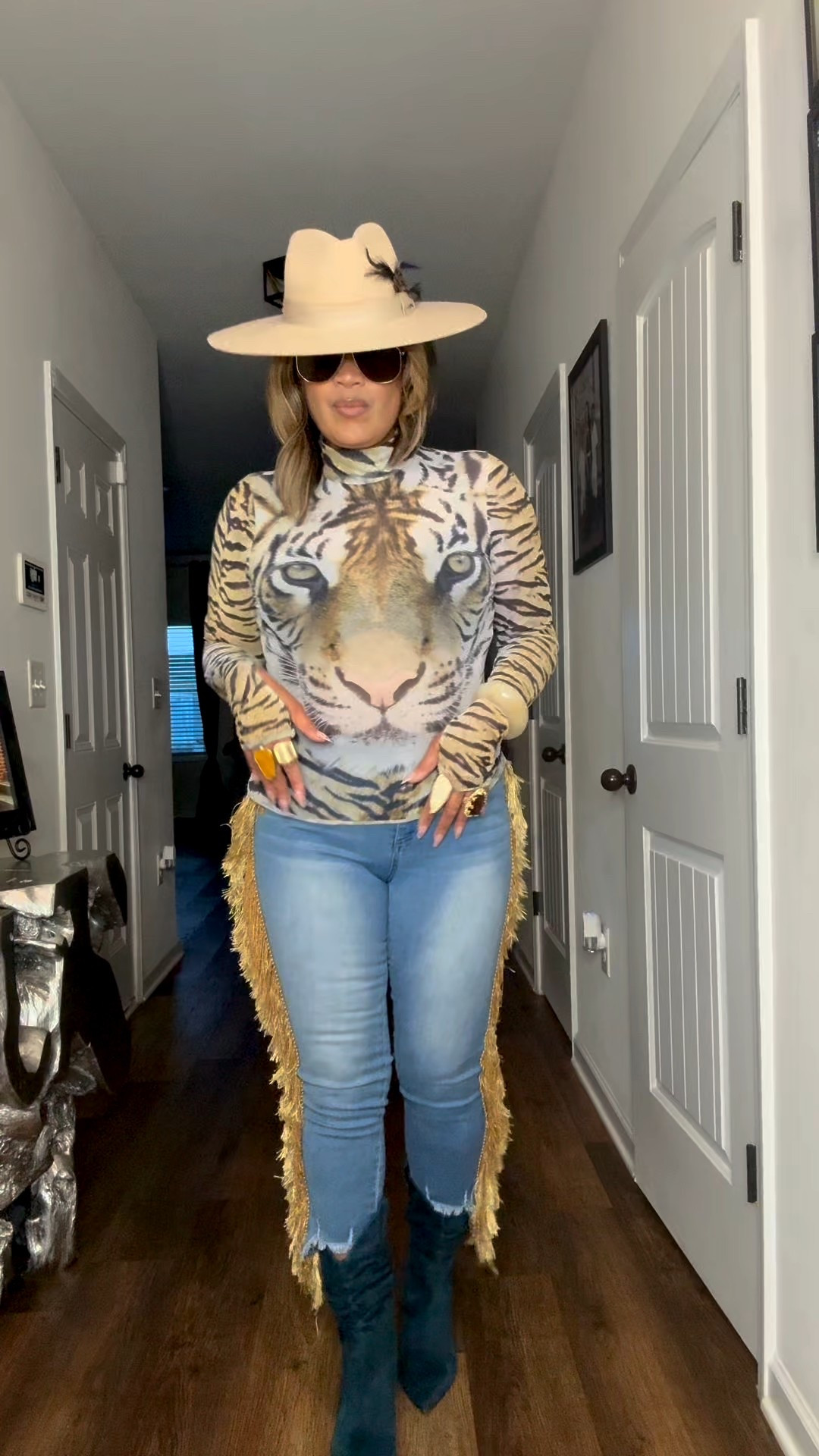 BE BOLD! Create your OWN Style!  Creating your own style is essential to who you are!  Your creativity, passion for fashion will exude effortlessly in everything you put on!  Be Bold and Authentically YOU!  #style #unique #different #ootd #fashion #fall #fedora #jeans #fringe #boots #fallfashion #holidaywear #distinctive #womenover50 #sunglasses #accessories #jewelry #trending #chic #styleinspo  #amazon #ninewest 

#LTKOver40 #LTKHoliday #LTKgrwm