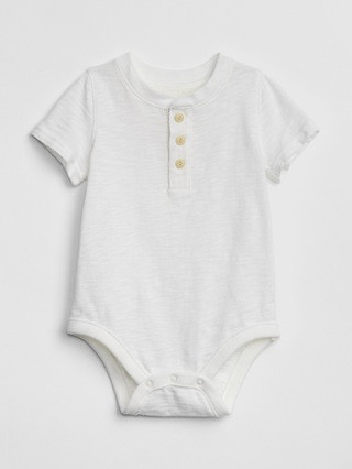 Henley Short Sleeve Bodysuit | Gap CA